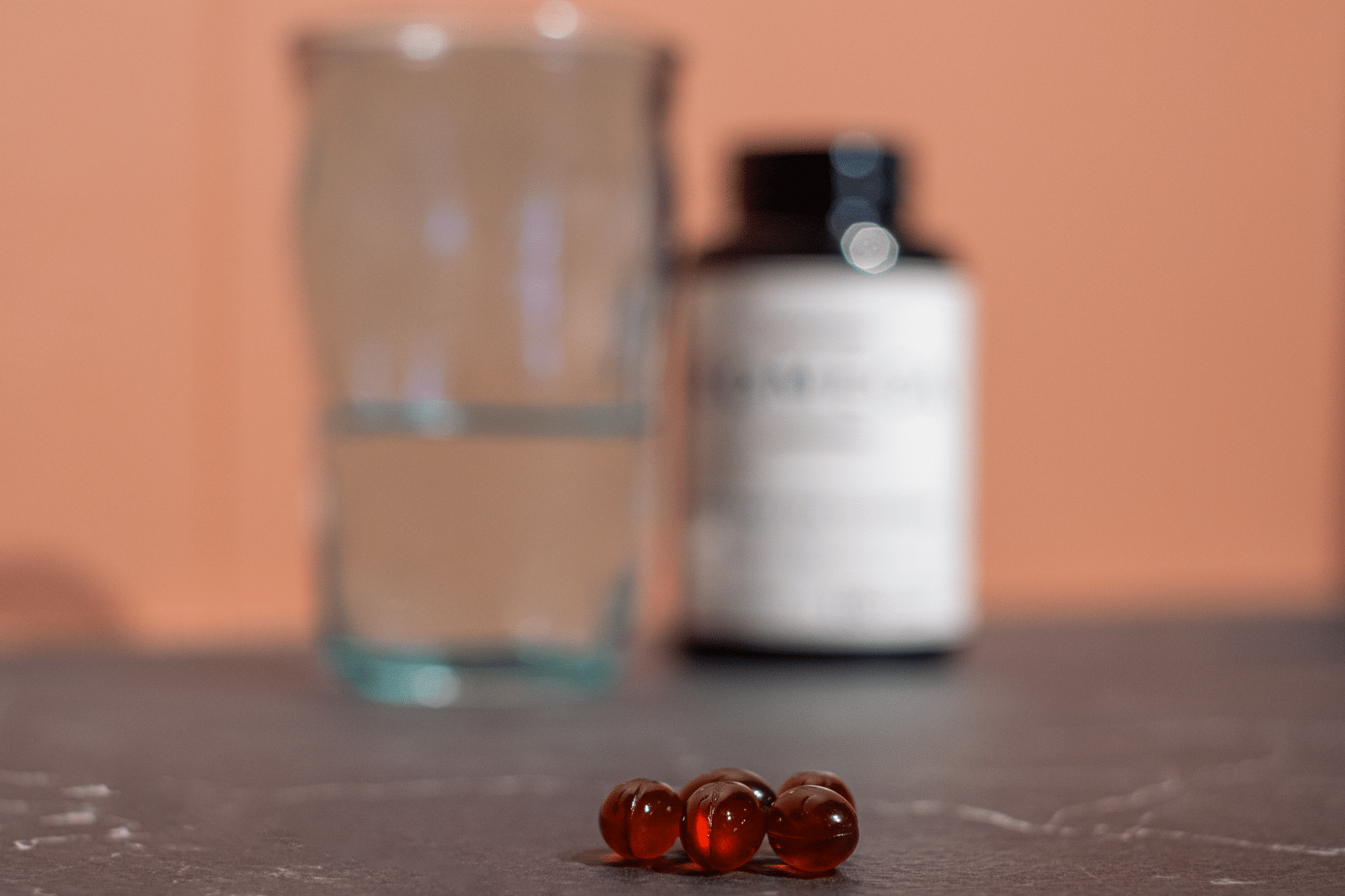 romega withh a glass of water